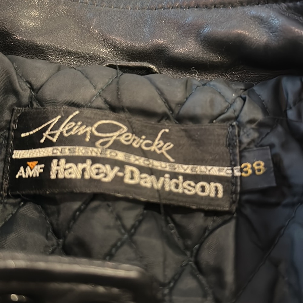 HARLEY DAVIDSON LEATHER JACKET BY HEIN GERICKE AMF EXCLUSIVE BLACK - Picture 3 of 16